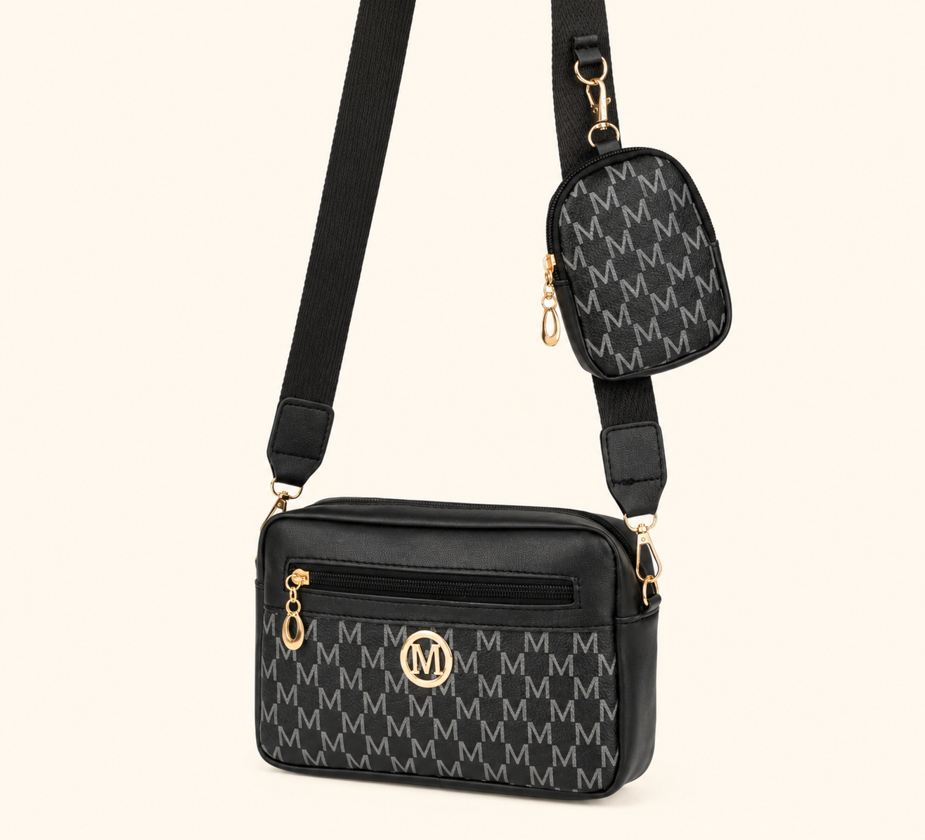 Midnight Monogram Crossbody Bag