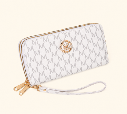 Ivory Luxe Zip Wallet