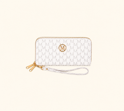 Ivory Luxe Zip Wallet