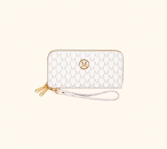 Ivory Luxe Zip Wallet